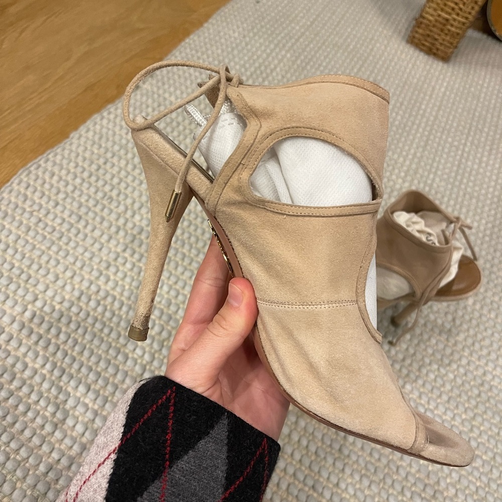AQUAZURRA SUEDE HEELS - Picture 4 of 4